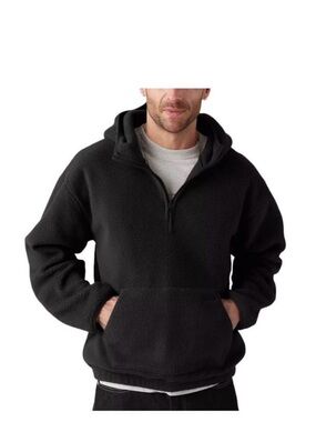 Levi's Black Fleece Half-Zip Hoodie